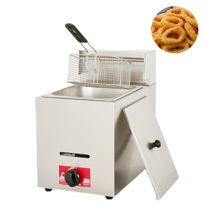 6L Double Tank Stainless Steel Heavy Duty Industrial Gas Deep Fryer