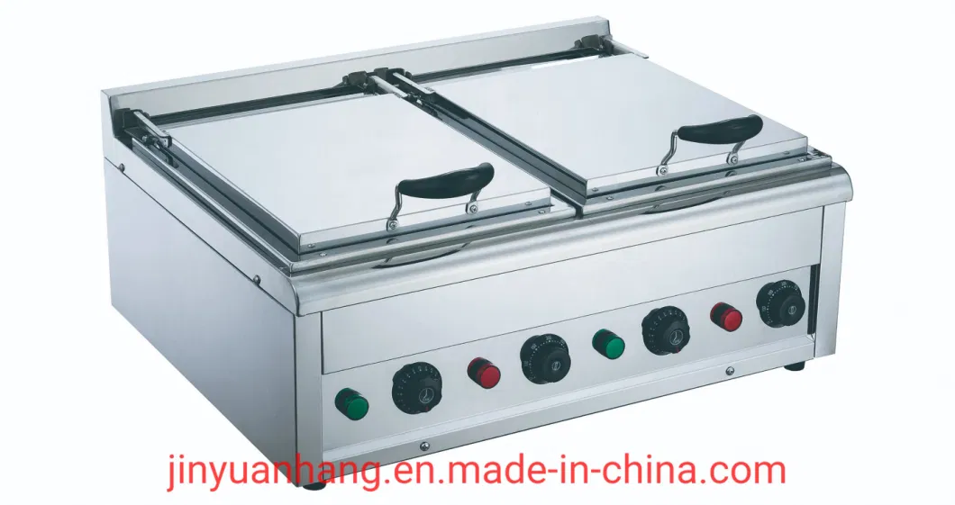 Pan-Fried Dumplings, Pan-Fried Buns, Pan-Fried Pancakes -Food Machine Kitchen Equipment for Commercial Use (Double-pot) Desktop Electric Frying Pan Bdh-2pne.