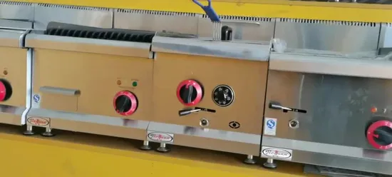 Friteuse commerciale de gaz d'acier inoxydable de restauration rapide pour le restaurant