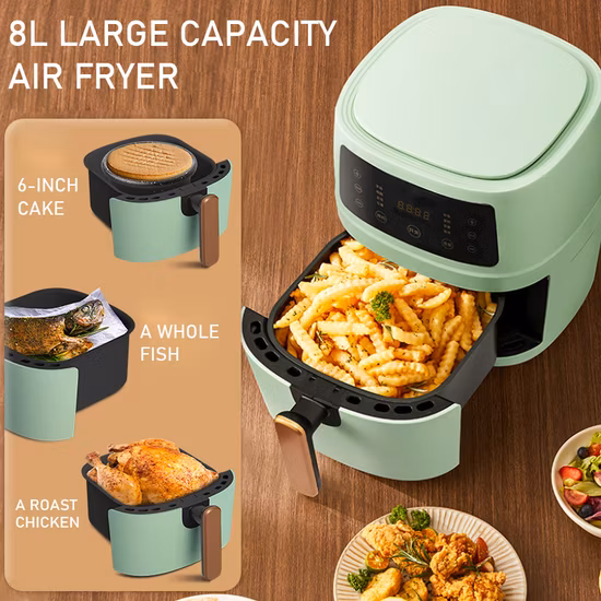 Accessoires de cuisine friteuse à air électrique numérique 8L 2400W